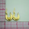 Fashion Real 9 K Boucles d'oreilles en or jaune massif en or solide