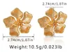 Dangle Earrings Minar Creative Metallic Flower Petal Drop For Women Lady 18K Real Gold Plating Brass Earring Wedding Every Day Jewelry