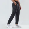 LL pantaloni sportivi maschili, pantaloni di asciugatura rapida all'aperto, leggings elastici intrecciati, pantaloni da lavoro per il fitness e il tempo libero