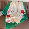 Sjaals vierkante sjaal dames lente zijde gevoel haarbanden foulard bandana kleine nek kerchief elegante bloemenprint bufanda