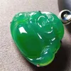 SGARIT Fine Factory Wholesale Real Gold Diamond Green Burma Natural Jadeite Buddha Pendant Jade Jewelry