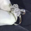 Ny stil Bow Tie Diamond Ring Luxury Simulation Diamond Ring Temperament Female Wedding Ring Fashion Supply340w
