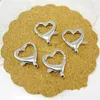 Grote goede kwaliteit antieke bronzen zilveren toon hartvorm kreeft haken connector connector hanger charm vinden DIY Accessoire Jewell355V