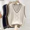 Women's Vests British Academy Style Knitted Autumn and Winter New Loose V-neck Layered Western Sweater with Trendy