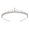 Hårklipp tiaror och krona Hadiyana Crystal Shiny Women Girls Splendid Zirconia BCY6018 Klänningstillbehör smycken