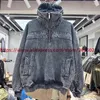 Men's Hoodies Nice Washed Half Zipper Hoodie Heavy Fabric Unisex Clothing Loose Oversized Quality Jean Hooded Pullover For Men