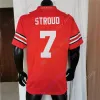 2021 Новый футбольный трикотаж NCAA College Ohio State Buckeyes 7 CJ Stroud, красный, размер S-3XL, All Ed Youth Adult