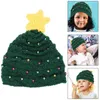 Berretti a maglia HAT HAT Crochet natalizio per adulti ragazze in cofano per bambini mantengono calorosi boccette per bambini genitore-figlio