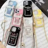 Women Crossbody Designer Telefono Custodia per iPhone 15 Pro Max Case Apple IPhone 14 Pro Max 13 12 15 Plus Case Card Holder Brand C Wallet Ponnetro Cover COURY LANYARD