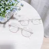 Zonnebril bijziendheid bril blauw licht vrouwen minus glitter diamant frame randloze optische mode -bril