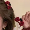 Geurige Veet Bow Small Clasp Herfst Bang Head Top Hair Clip Frans Girl's hoogwaardige gevoel