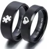 Sono lei la parte mancante della sua coppia di moda Love Titanium Steel Rings in acciaio inossidabile