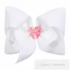 7 inch Valentijnsdag Kinderen Large Bows Haarclip Meisjes Love Heart Bow Princess Accessories Kinderen Verjaardagsfeestje Barrettes Haarspelden Z6264