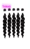 ペルーのブラジルのインディアン100人間の髪5バンドルダブルウェフトルースディープナチュラルカラー織り1030INCH8248393