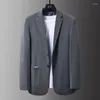 Ternos masculinos de alta qualidade Blazer estilo italiano moda elegante moda de ponta de ponta simples casual cádico de cavalheiro