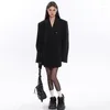 Abiti da donna Lucyever in stile giapponese sciolto blazer cappotto femminile spalline di alta qualità abito nero outwear da donna coreano unisex casual