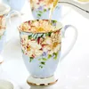 Кружки костяной китайский кофейный кафе цветочная живопись завтрак для завтрака молоко цветок чай вода чашка керамика винтажные кубки и настоящие