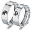 Sono lei la parte mancante della sua coppia di moda Love Titanium Steel Rings in acciaio inossidabile