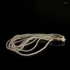 Colliers pendants en verre perle automne et hiver design français perles de riz collier de luxe léger