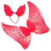 Colliers pendants Ribbons de cheveux en bas âge princesse Butterfly avec tissu de bandeau mignon costume