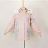 Trench Cods Coats Japonais Soft Girl Automne hiver mignon ami épaissis épaissis gris rose rose épissé en coton collier de laine de laine de laine