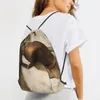 Shopping Bags The Dog Boxer Drawstring Backpack Men Gym Workout Fitness Sports Bag Bundled Yoga For Women