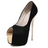 Отсуть обувь Comem Women Purss Stiletto Gold Thin Heel Женщины на каблуках Сексуальный розовый плюс размером 43 44 45 2023 Женский офис 16 см высотой