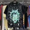 Abbigliamento di moda T-shirt firmate da uomo Magliette Hellstar Linea completa del corpo Volto divertente Stampa teschio Puro cotone Casual Maglietta a maniche corte Uomo Donna Magliette in puro cotone Rock