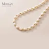 Modian Real 925 Sterling Sterling Natural Natural Acqua dolce Pearl Collana CHULKER CATTURA CATERA SHATTURA Accessori per matrimoni 231222