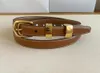 Ceinture en cuir marron en or pour femmes ceintures de taille réglables réversibles largeur 18 cm ceintures de créateurs de mode décontractées avec box5342974