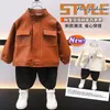 Jackets Spring Boys Pu Leather Jacket Outerwear voor peuter babykleding ritssluiting jas kinderen outfits kinderen