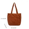 Evening Bags 2024 Durable Corduroy Shoulder Bag Spacious Handbag For Women Great College And Travel