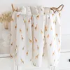 100 Organic Cotton S Born Muslin Wrap Baby Bed Swaddle Filt Giraffe Print Gaze Bath Handduk 231222