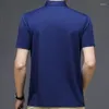 Men's T Shirts Summer Men 2023 Business Casual Turn-Down Collar Tee Tops Loose Thin Breath Anti-wrinkle Tshirts