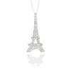 Magic Ikery Zircon Crystal Classic Paris Eiffel Tower Pennd Colares Jóias de Moda de Moda de Cor de ouro rosa para mulheres MKZ1392227Z