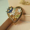 Brooches Europe And The United States Vintage Elegant Fresh Natural Niche Design Delicate Craft Swallow Flowers Fashion All-