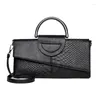 Sacchetti da sera Donne in pelle PU PULLA MODO CROCODILE MODO CRODILE SCHE SCHE LADIE MESSENGER CROVE CROVA PUNSO POCHE FEMME