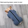 Dog Apparel Recovery Suit Solid Color Anti-licking Pet Postpartum Clothes Breathable Post For Cat Puppy Supplies