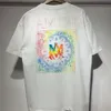 Moda Roupas Mens Designer Tees Camisetas Correto de Alta Qualidade Verão Redondo Pescoço Amires Colorido Caju Flor Carta Clássico Manga Curta Camiseta Homens Mulheres Meio S