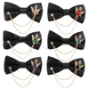 Bow Lays Men Tada de decoración de metal para mujeres Collar uniforme nudo de su traje para adultos Cravatos Bowties de boda