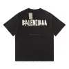 Męskie plus koszulki TEES Polos Bluzy Bluzy okrągłe szyję duże litera haftowane lato z czystą bawełnianą paryską ulicą pop hip hop h jak wysokiej jakości czarne koszule
