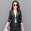 Women's Leather Genuine Spring Autumn Jacket 2024 Winter Windproof Sheepskin Women Shorts Slime Coats Zipper Casual Female Outerwear