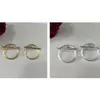 Interrupteur de bijoux uno de 50 plaqué sur la boucle d'oreille de la goujon de haute qualité Fashion originale espagnole 925 Boucles d'oreilles à broches rond en or Silver 14k Festv3233