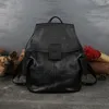 Bolga da escola Mochila de couro retro genuíno 2024 Primavera de grande capacidade Capacho Mulheres Bolsa Pacote Viagem Anti -Roubo Mochilas SAC A DOS