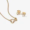 Vendite a caldo Nuovo designer Collane per le donne in oro rosa Gold Silver Goltarbone Catena fai da te Fit Pandoras Me Love Necklace Orecchini Set Gioielli di fidanzamento con scatola