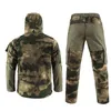 Outdoor Hoody Polar Fleece Anzug Jacke Hose Set Jagd Aufnahme Airsoft Gear Bekleidung Taktische Camo-Mantelkampfkleidung Tarnung NO05-239