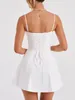 Casual Dresses Women Sparkle Mini Dress Sleeveless Backless Bodycon Short Spaghetti Strap Rhinestone Party Club Cami