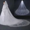 3 4 5 mètres blancs ivory Cathedral Wedding Veils Long Lace Edge Bridal Veil with peig accessoires de mariage Bride Veu Wedding Veil X0235Q