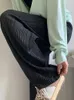 Pantalon féminin Femmes Automne Fashion Straite Black Ladies Niche Design Sense Vintage High Waist Loose All-Match Long