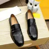 Designers Shoes Mens Fashion Loafers äkta läder Men Business Office Work Formal Dress Shoes Brand Designer Party Wedding Flat Shoes Stor storlek 38-47